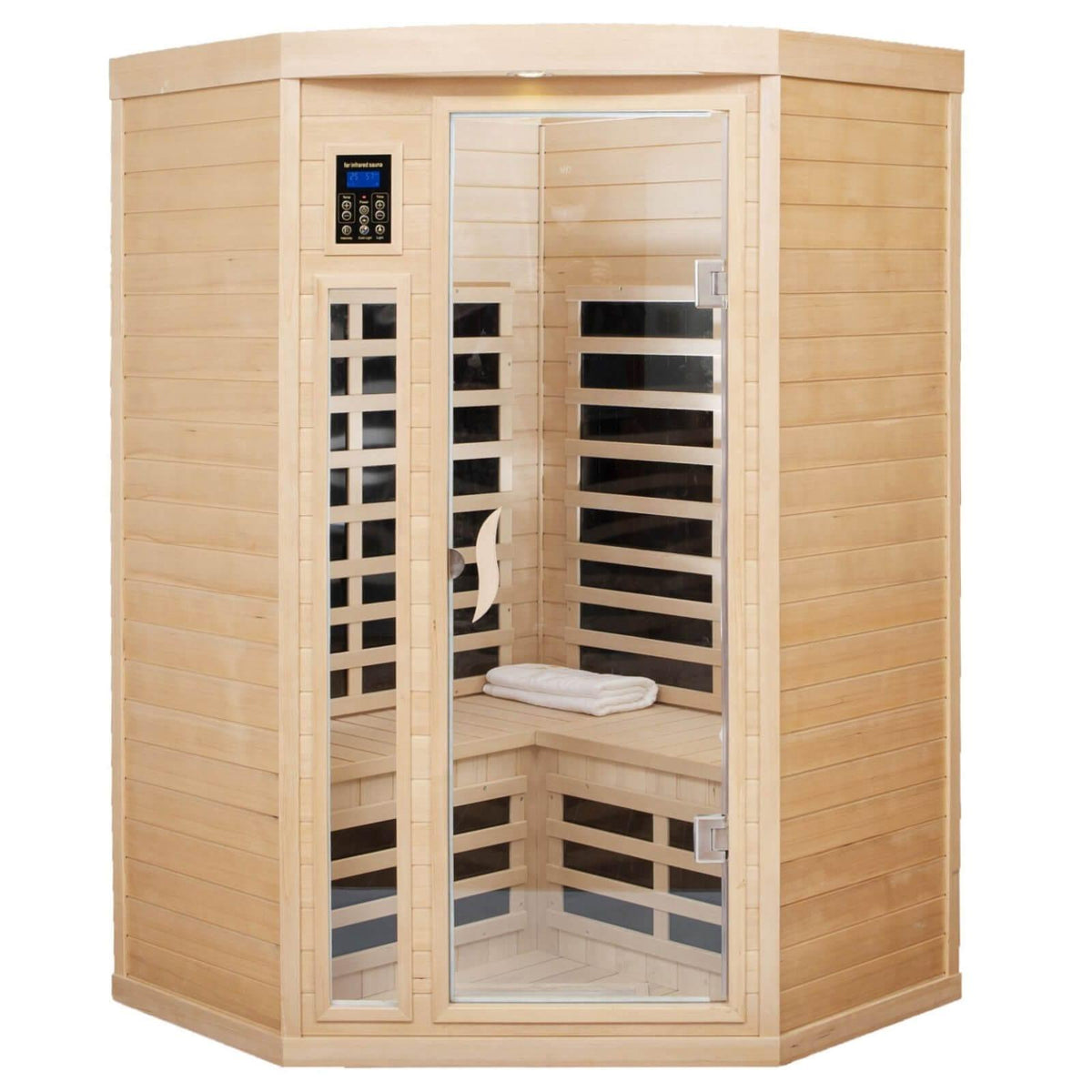 Maxwell-907BH Corner 2 Person Ultra-Low EMF Far Infrared Sauna