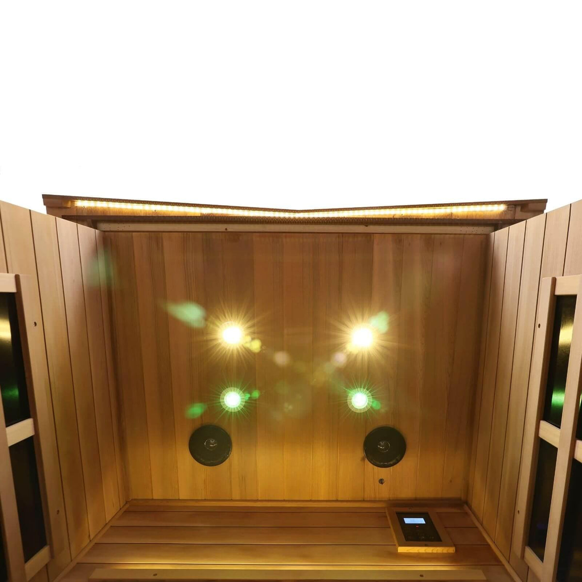 Wearwell-902VR 2 Person Outdoor Ultra-Low EMF Far Infrared Sauna in Red Cedar | Nature's Art, Noble Enjoyment | Value Sale